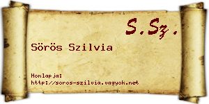 Sörös Szilvia névjegykártya