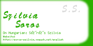 szilvia soros business card